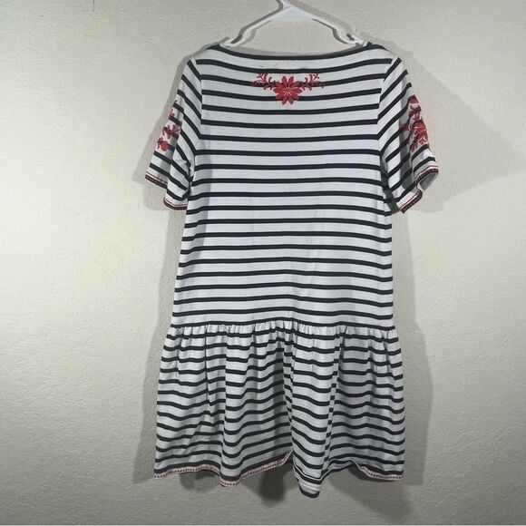 Kate Spade Striped Embroidered Shift Dress Woman’s Medium - Picture 7 of 9
